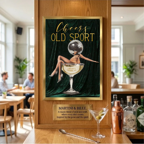bar and restaurant decoration martini chic