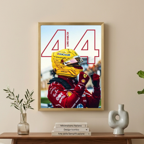 lewis hamilton ferrari poster with frame