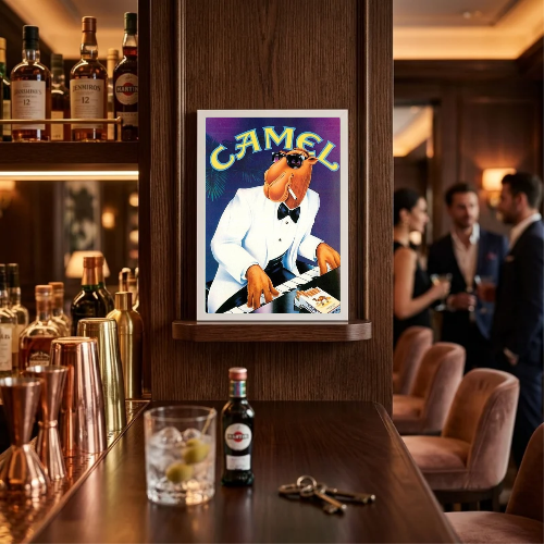 bar and restaurant decoration, Camel sigarette