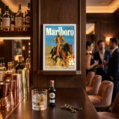 bar and restaurant decoration, Marlboro sigarette