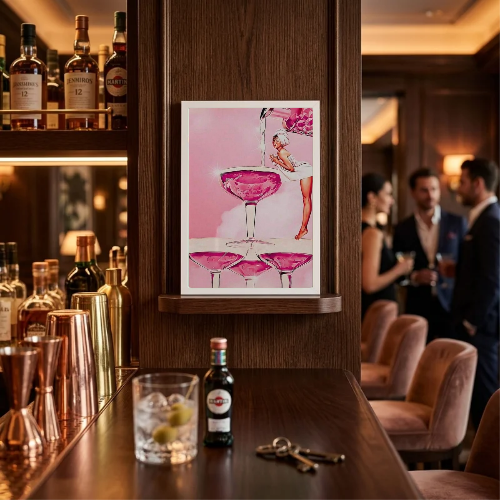 bar and restaurant decoration, cocktail drink