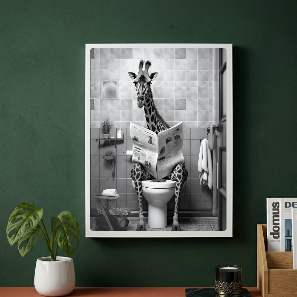 Giraffe house bathroom decor