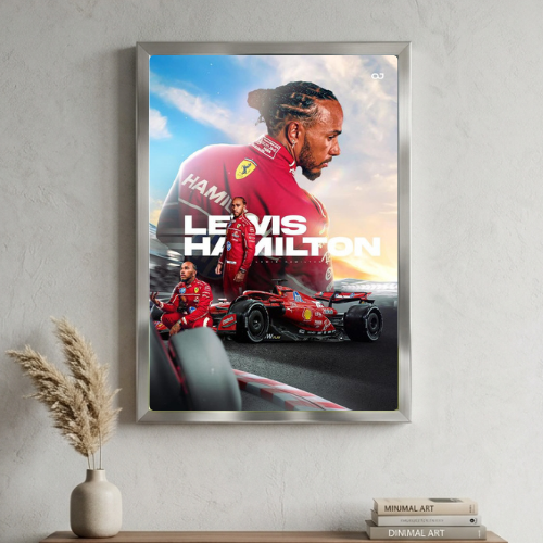 lewis hamilton ferrari poster with frame