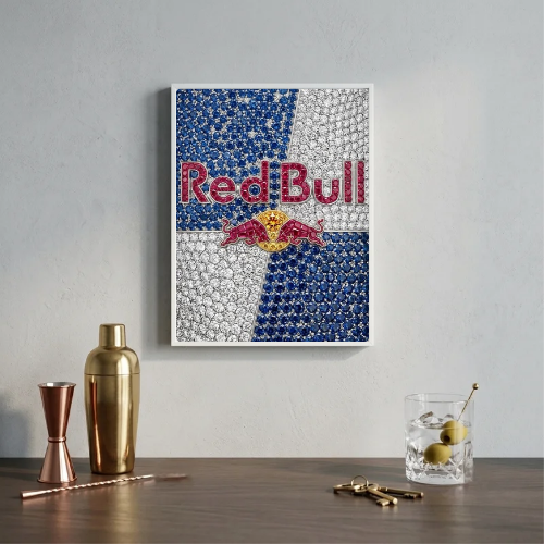 bar and restaurant decoration, red bull