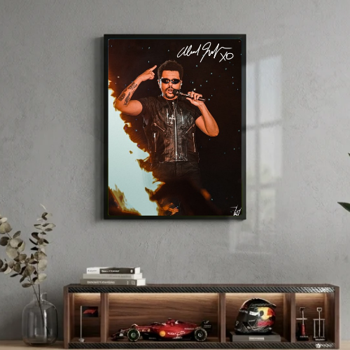 The Weeknd live autograph poster