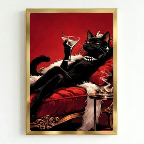 Cat cocktail bar and restaurant decoration