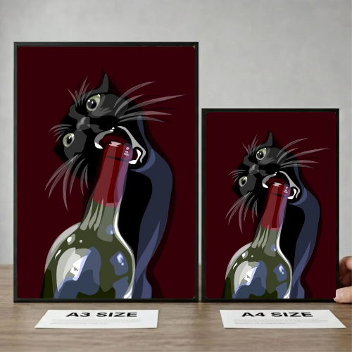 bar and restaurant decoration cat wine
