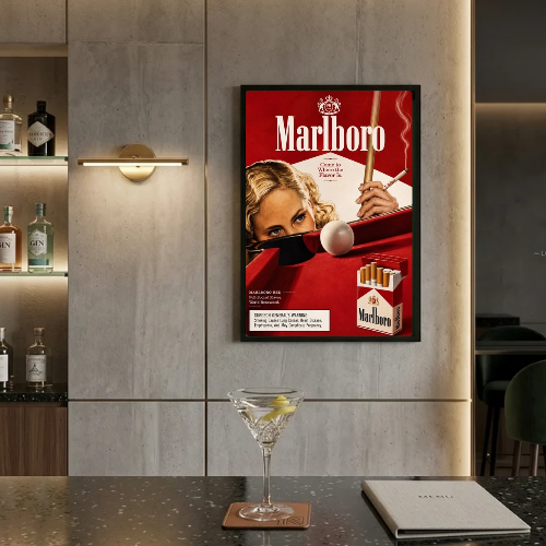 bar and restaurant decoration, Marlboro sigarette