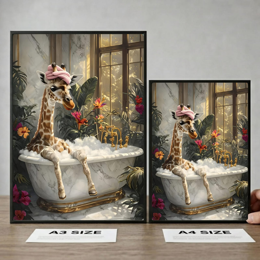 Giraffe house bathroom decor