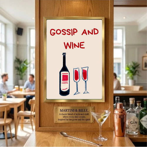 bar and restaurant decoration wine and gossip