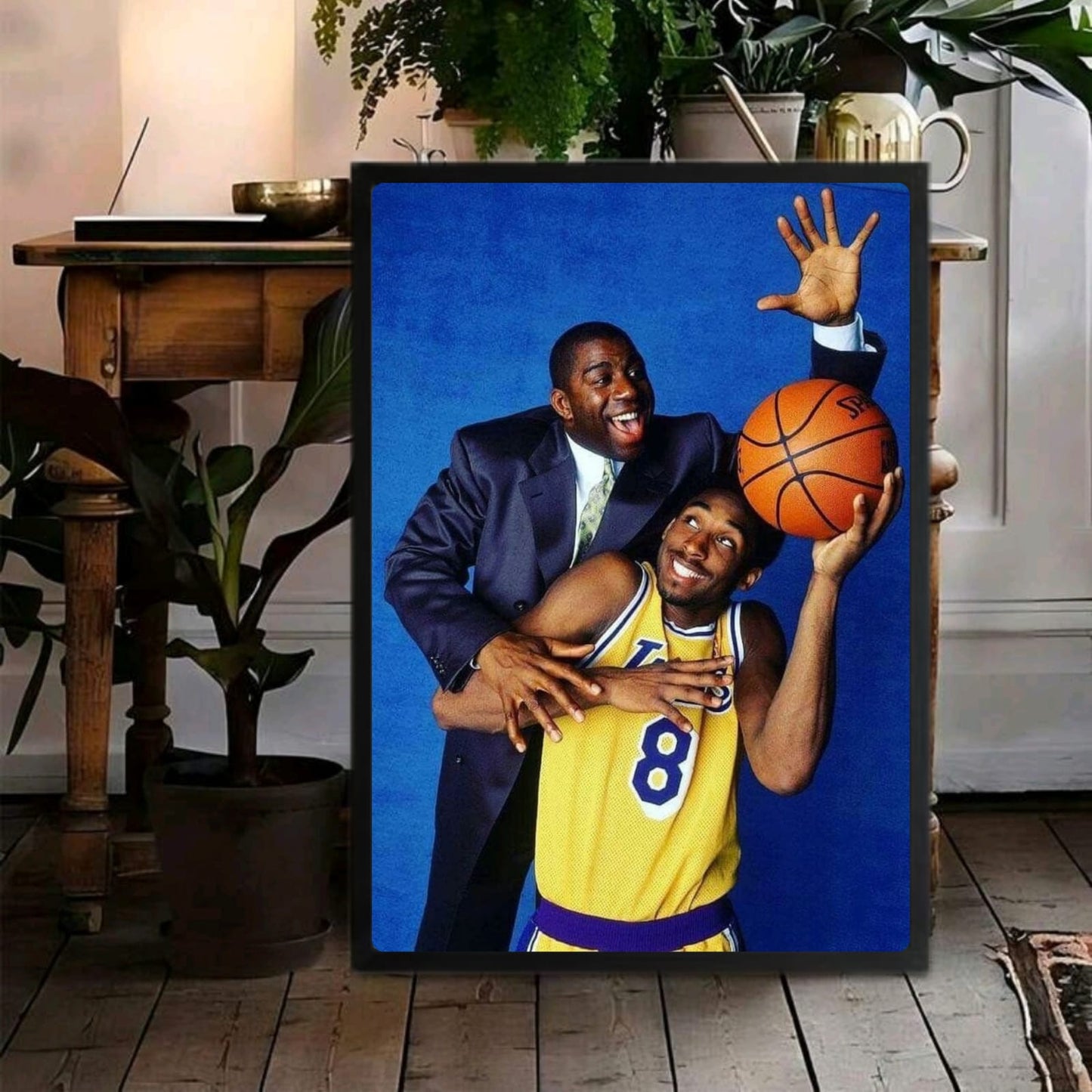 Magic Johnson and Kobe Bryant - Basket