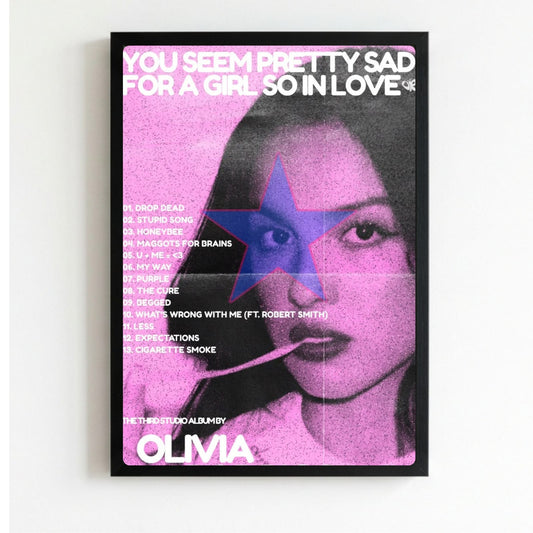 Olivia Rodrigo Poster with Frame