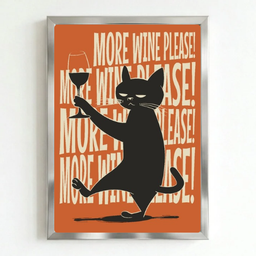 bar and restaurant decoration cat wine