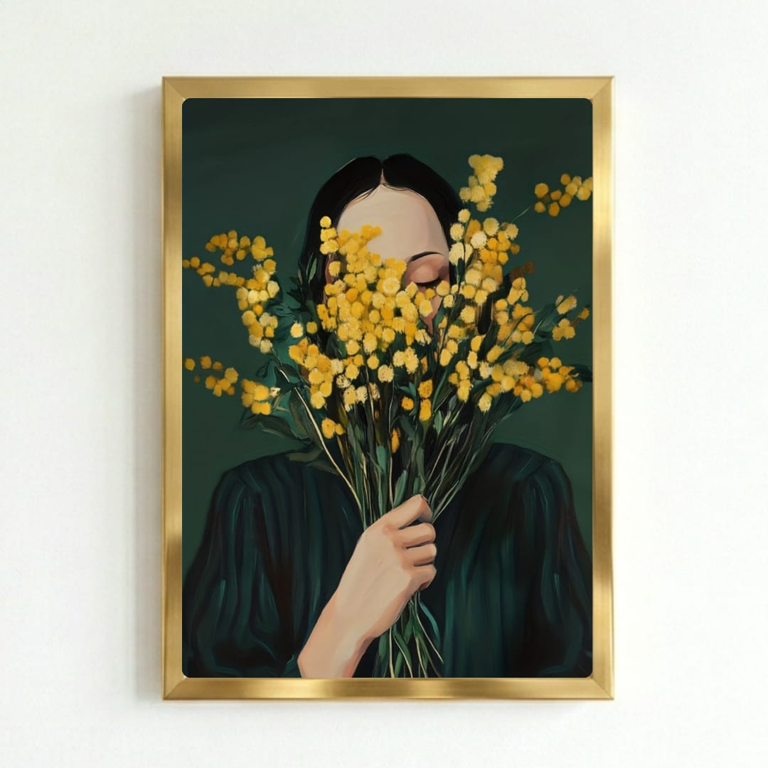 Girl flower house deco