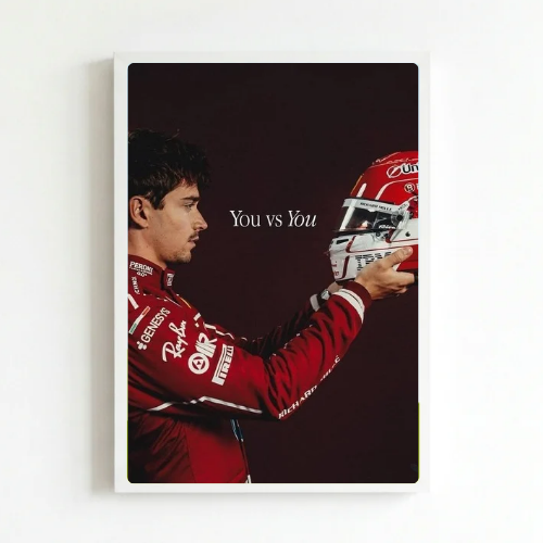 charles leclerc ferrari f1 poster with frame