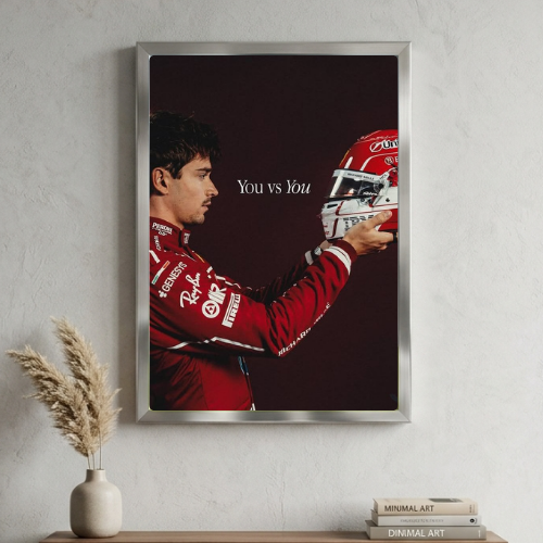 charles leclerc ferrari f1 poster with frame