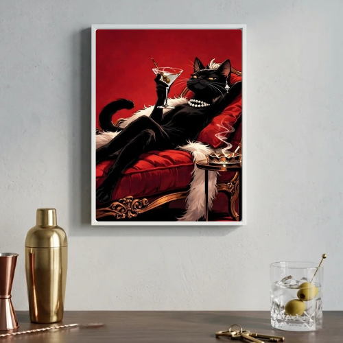 Cat cocktail bar and restaurant decoration