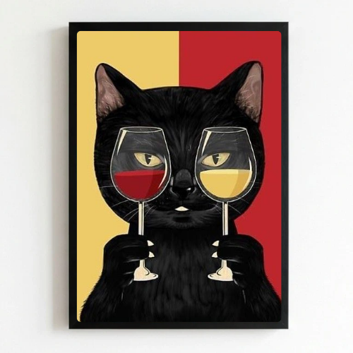 Cat Red and White Wine bar and restaurant decoration