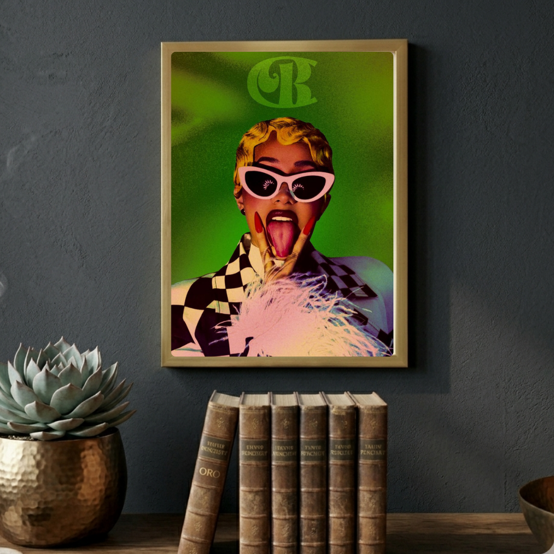 Cardi B Poster with Frame