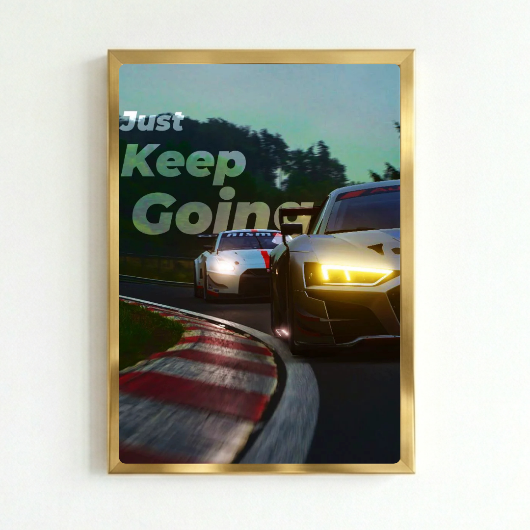 poster car race house deco