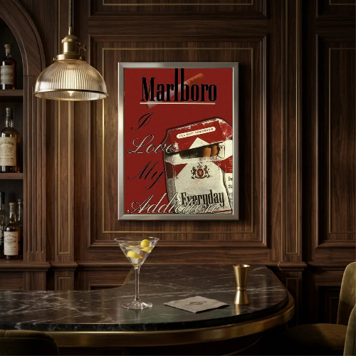 bar and restaurant decoration, Marlboro sigarette