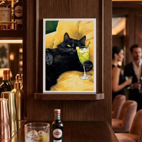 Cat cocktail bar and restaurant decoration