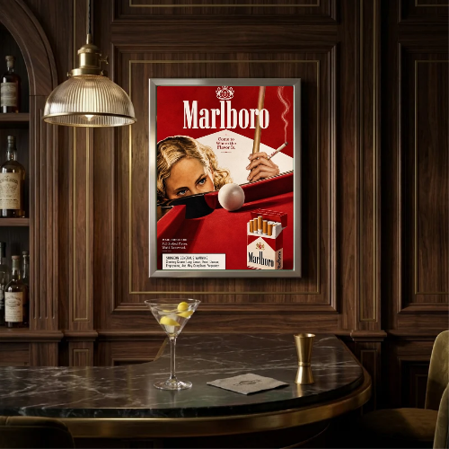 bar and restaurant decoration, Marlboro sigarette