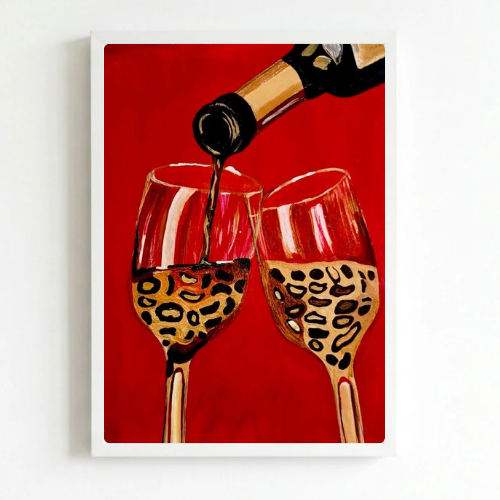 bar and restaurant decoration wine leopard chic