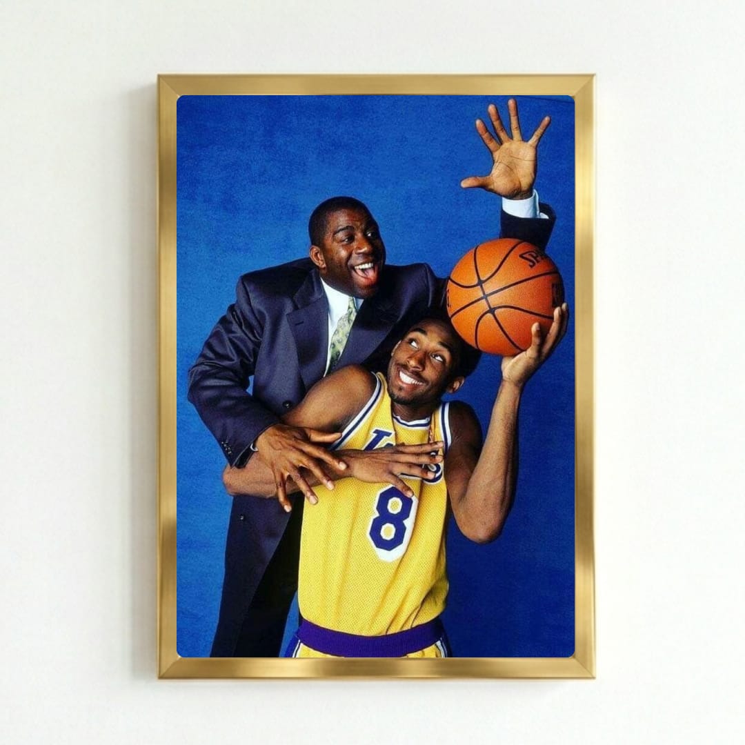 Magic Johnson and Kobe Bryant - Basket