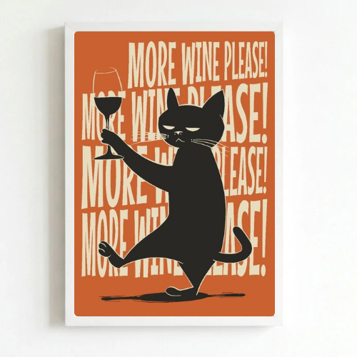 bar and restaurant decoration cat wine