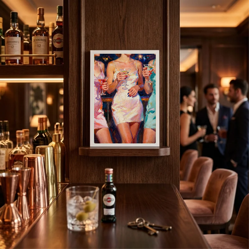 bar and restaurant decoration martini chic girls