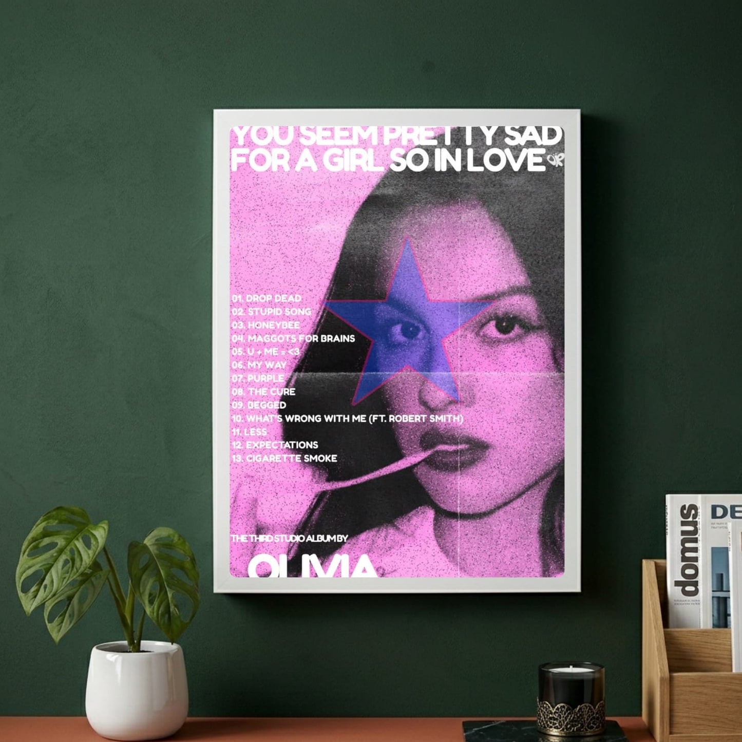 Olivia Rodrigo Poster with Frame