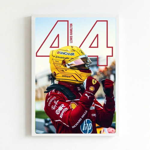 lewis hamilton ferrari poster with frame