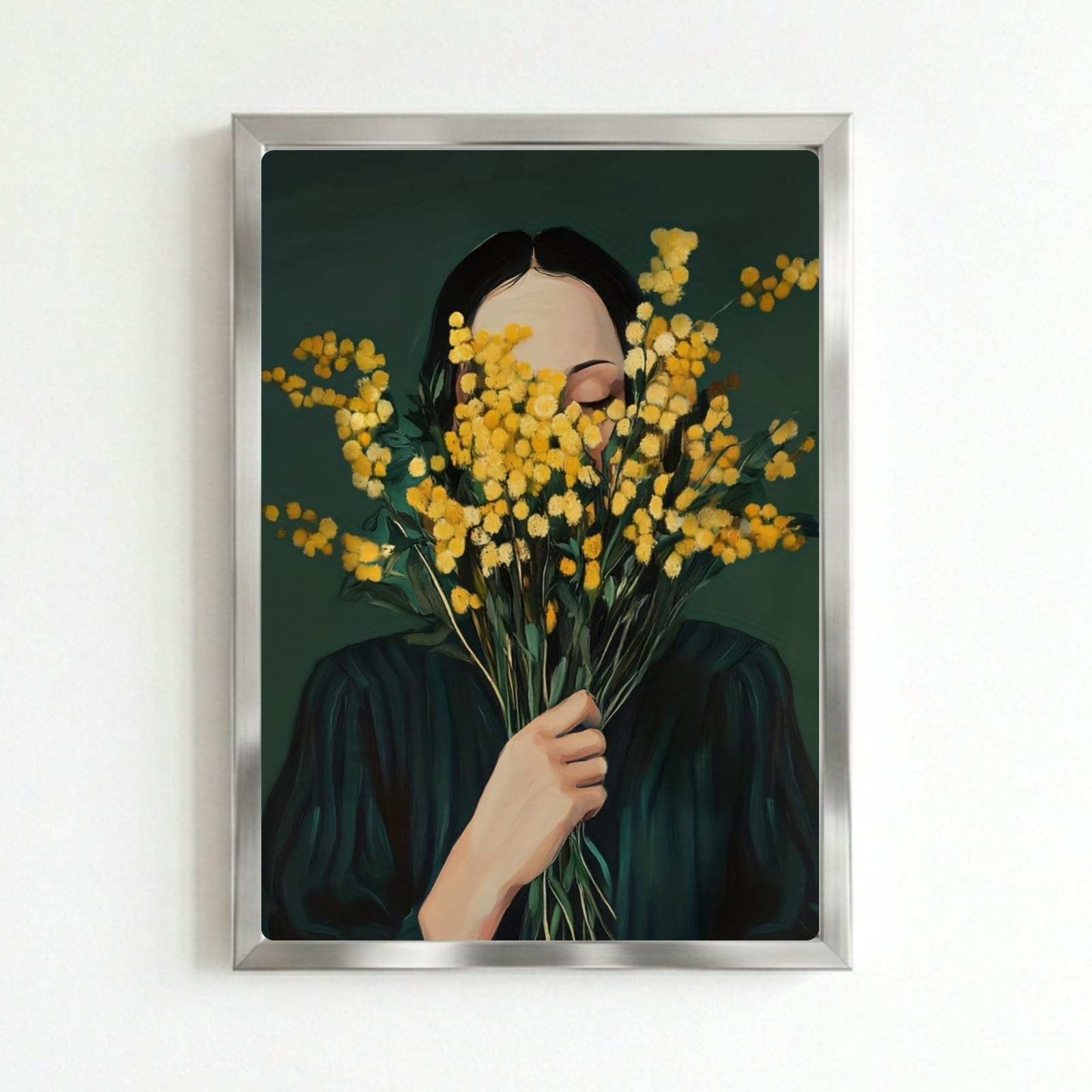 Girl flower house deco