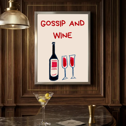 bar and restaurant decoration wine and gossip