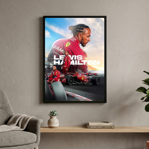 lewis hamilton ferrari poster with frame