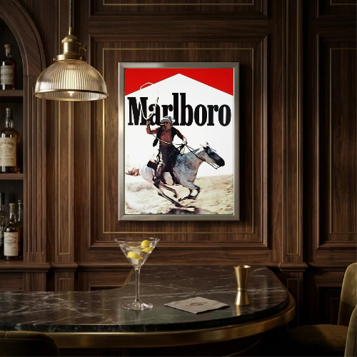 bar and restaurant decoration, Marlboro sigarette