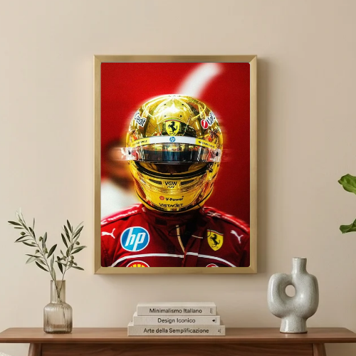 lewis hamilton ferrari poster with frame