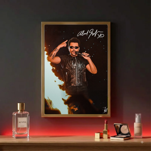 The Weeknd live autograph poster