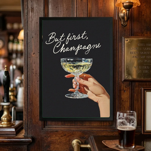 Chic Wine Champagne bar and restaurant decoration