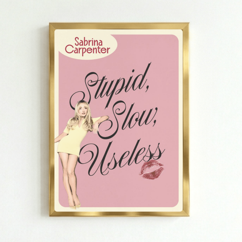 Sabrina Carpenter Poster with Frame - Vibes DistrictSabrina Carpenter Poster with Frame poster GoldVibes District