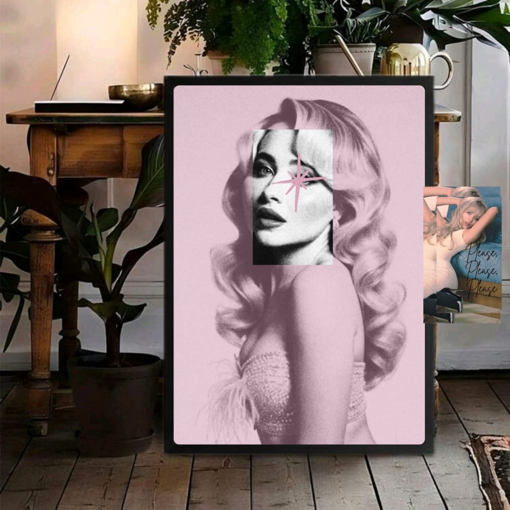 Sabrina Carpenter Poster with Frame - Vibes DistrictSabrina Carpenter Poster with Frame poster BiancoVibes District