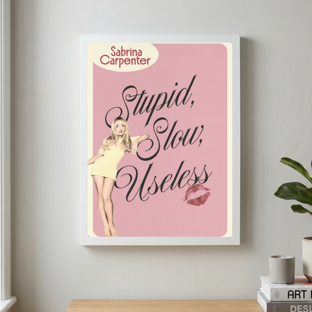 Sabrina Carpenter Poster with Frame - Vibes DistrictSabrina Carpenter Poster with Frame poster GoldVibes District