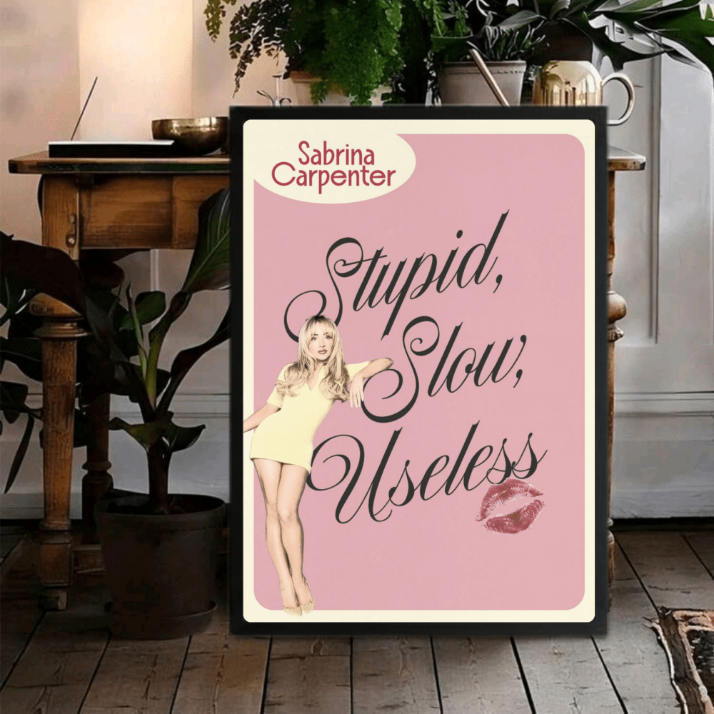 Sabrina Carpenter Poster with Frame - Vibes DistrictSabrina Carpenter Poster with Frame poster GoldVibes District