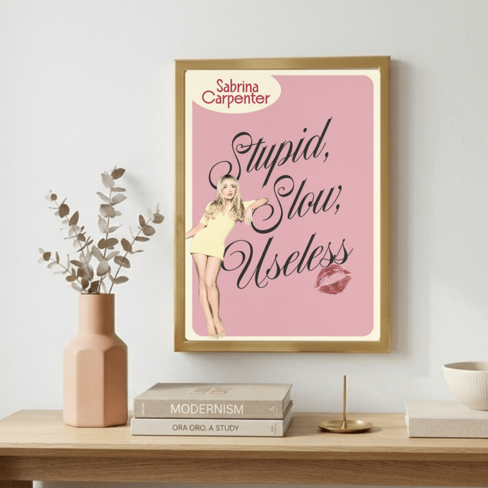 Sabrina Carpenter Poster with Frame - Vibes DistrictSabrina Carpenter Poster with Frame poster GoldVibes District