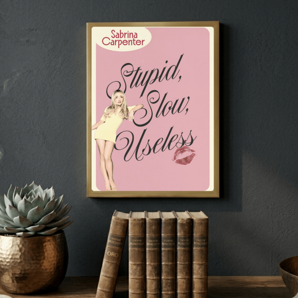 Sabrina Carpenter Poster with Frame - Vibes DistrictSabrina Carpenter Poster with Frame poster GoldVibes District