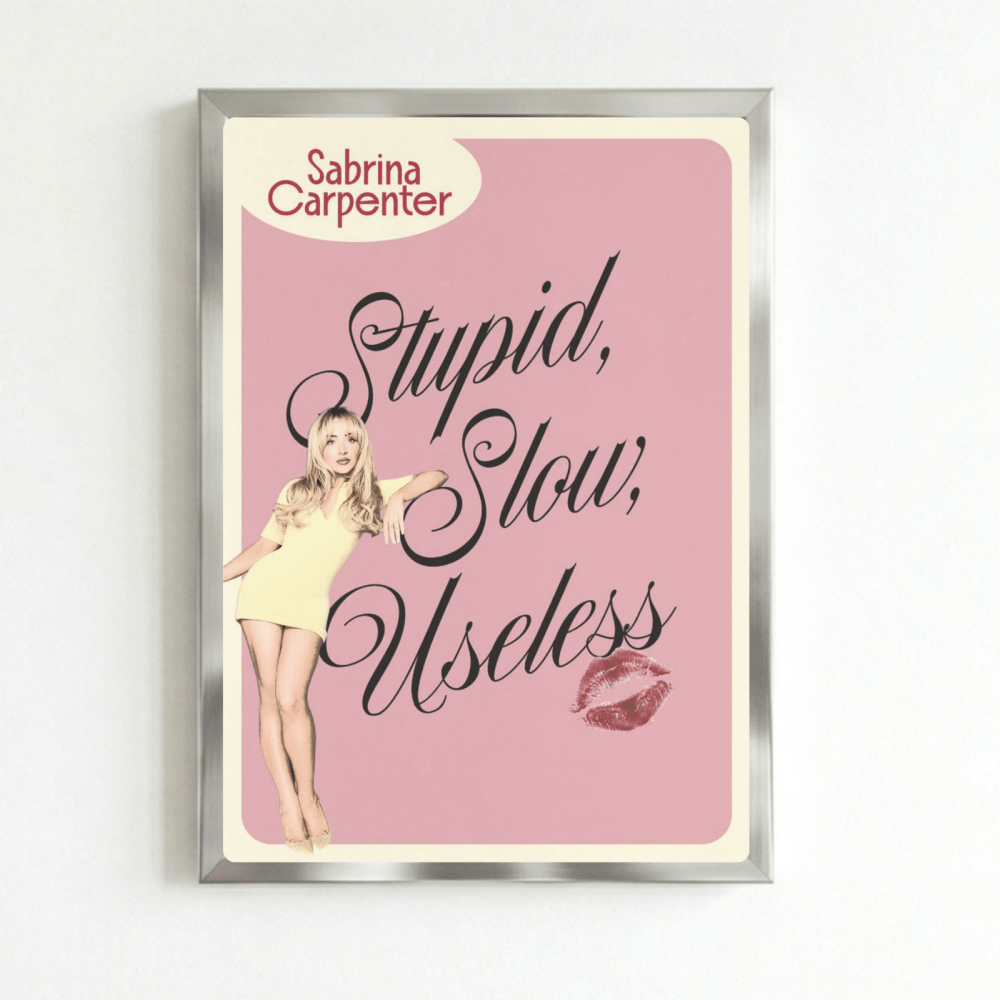 Sabrina Carpenter Poster with Frame - Vibes DistrictSabrina Carpenter Poster with Frame poster SilverVibes District