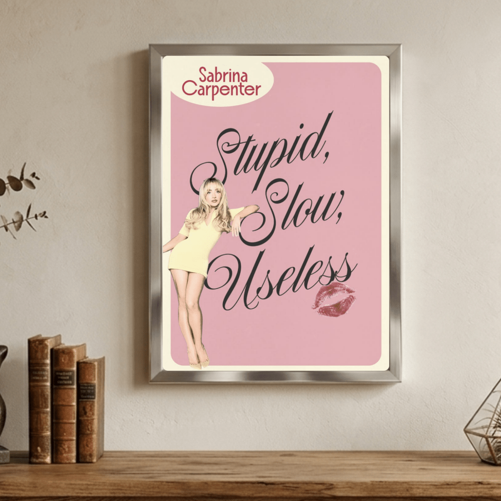 Sabrina Carpenter Poster with Frame - Vibes DistrictSabrina Carpenter Poster with Frame poster GoldVibes District