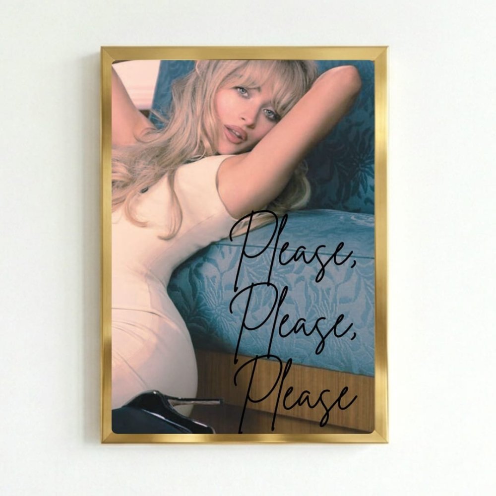 Sabrina Carpenter Poster with Frame - Vibes DistrictSabrina Carpenter Poster with Frame poster GoldVibes District