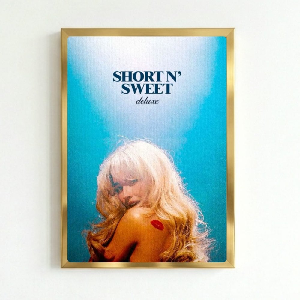 Sabrina Carpenter Poster with Frame - Vibes DistrictSabrina Carpenter Poster with Frame poster GoldVibes District